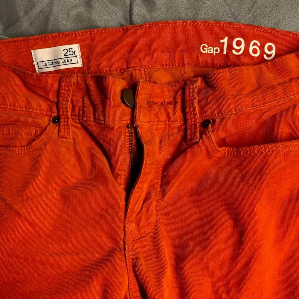 GAP skinny orange cords